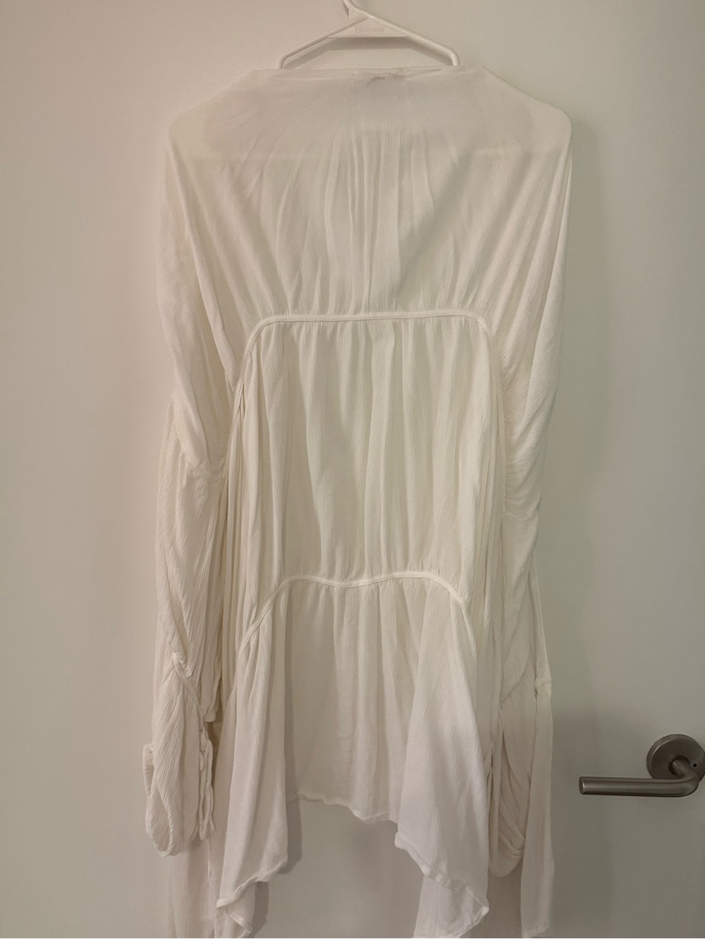 Free People Women's White Juliet Sheer Tie-Front Duster NEW! - Picture 5 of 10